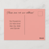 Minimalistisch Verhuizen naar de stad Urban Artwor Briefkaart (Achterkant)