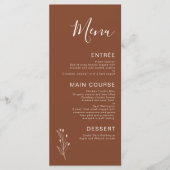 Minimalistisch verkenningsmenu van Terracotta Bohe Menu (Voorkant)