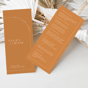 Minimalistisch verkenningsmenu van Terracotta Boho Menu