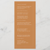 Minimalistisch verkenningsmenu van Terracotta Boho Menu (Achterkant)