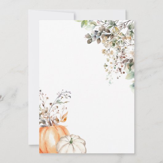 Minimalistisch verliefd worden herfst Herfst Baby  Kaart (Achterkant)