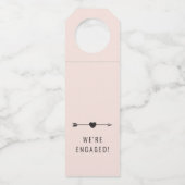 Minimalistisch | Verloving Blush | Fles Hanger Lab (Voorkant)