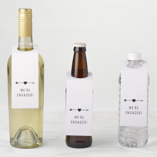 minimalistisch | VERLOVING | Bottle Hanger Label (In situ)