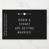 minimalistisch | VERLOVING | Mini-etiket voor mous Sparkling Wijnetiket (Enkel label)