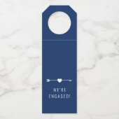 minimalistisch | Verloving | Navy Bottle Hanger (Voorkant)