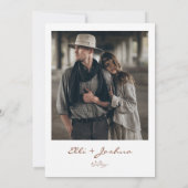 Minimalistisch Verloving van Terracotta Bohemian  Kaart (Achterkant)