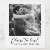 Minimalistisch Verloving voor bruiloft - Aangepast Wijn Etiket (Enkel label)