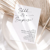 Minimalistisch Verrassingsverjaardagsfeest Kaart