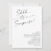 Minimalistisch Verrassingsverjaardagsfeest Kaart (Voorkant)