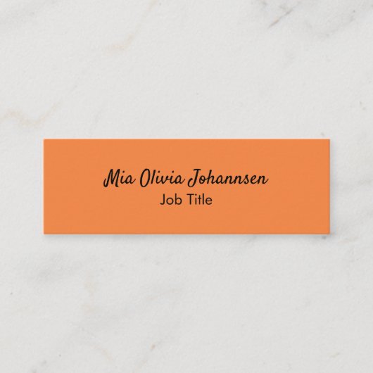 Minimalistisch vers Tangerine Mini Visitekaartje (Voorkant)