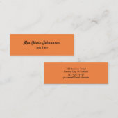 Minimalistisch vers Tangerine Mini Visitekaartje (Voorkant / Achterkant)