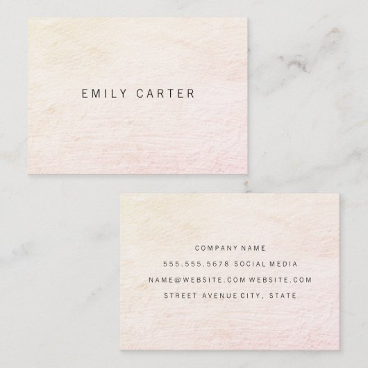 Minimalistisch versteld visitekaartje (Voorkant / Achterkant)