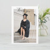 Minimalistisch verticaal foto Afstuderen dank u Kaart (Staand voorkant)