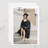 Minimalistisch verticaal foto Afstuderen dank u Kaart (Voorkant / Achterkant)