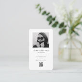 Minimalistisch verticaal Visitekaartje met foto en (Staand voorkant)