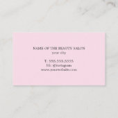 Minimalistisch Vet Gedrukt Kraft Roos Haar Make-up Visitekaartje (Achterkant)