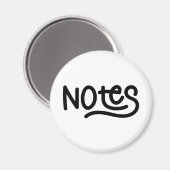 Minimalistisch vet handschrift notities typografie magneet (Voorkant / Achterkant)