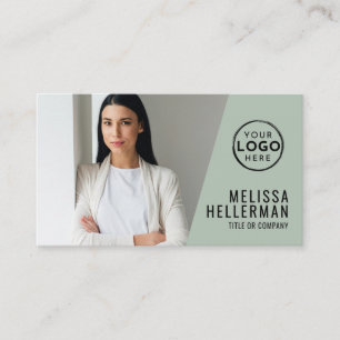 Minimalistisch Vet Logo Salie Groen Foto Visitekaartje