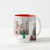 Minimalistisch Vet Vreugdescript 3 Fotocollage Vak Tweekleurige Koffiemok (Voorkant rechts)