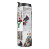 Minimalistisch Vet Vreugdescript 6 Fotocollage Vak Thermosbeker (Geroteerd rechts)