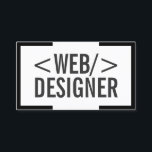 Minimalistisch vet zwart rand webontwerp visitekaartje<br><div class="desc">Minimalistische Bold Black Border Web Design Visitekaartje.</div>