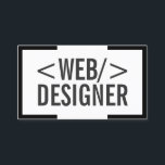 Minimalistisch vet zwart rand webontwerp visitekaartje<br><div class="desc">Minimalistische Bold Black Border Web Design Visitekaartje.</div>