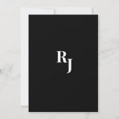 Minimalistisch vet zwart-wit modern kaart (Achterkant)