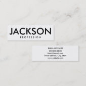 Minimalistisch vet zwart-wit visitekaartje (Voorkant / Achterkant)