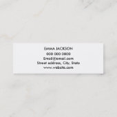 Minimalistisch vet zwart-wit visitekaartje (Achterkant)