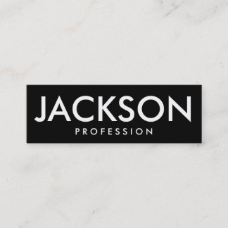 Minimalistisch vet zwart-wit visitekaartje