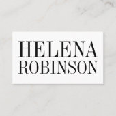 Minimalistisch vet zwart-wit visitekaartje (Voorkant)