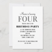 Minimalistisch Vierde verjaardag Genderneutralitei Kaart (Voorkant)