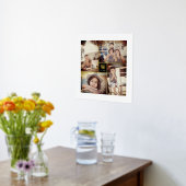 Minimalistisch vierkant familiemonogram 4 Foto col Folie Afdrukken (Laag (Keuken))