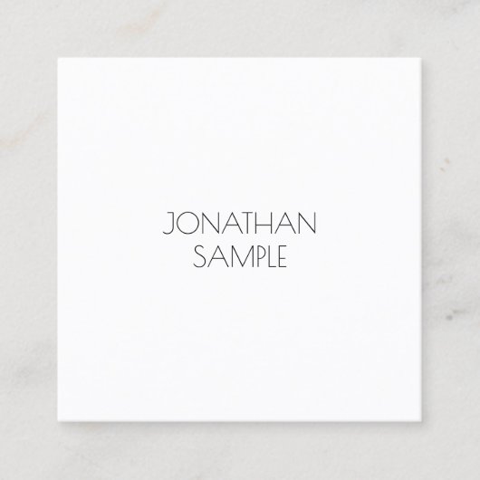 Minimalistisch vierkant, modern, luxe artistiek vl vierkante visitekaartje (Voorkant)