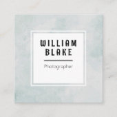 Minimalistisch vierkant ontwerp met QR-code Vierkante Visitekaartje (Voorkant)