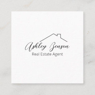 minimalistisch   Vierkant   QR-code Vierkante Visitekaartje