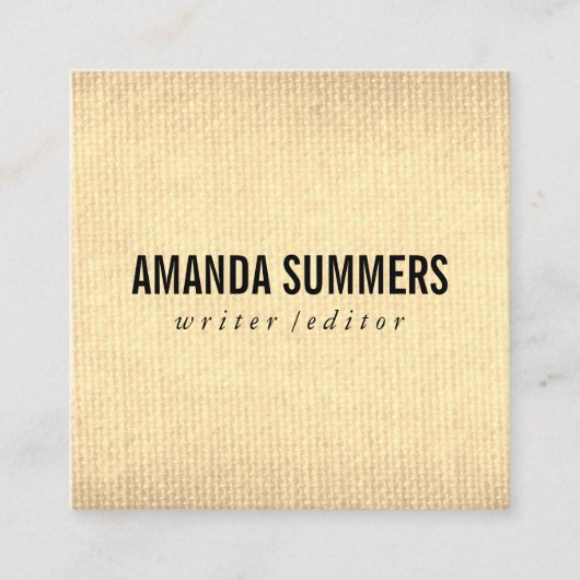 minimalistisch vierkante visitekaartje (Voorkant)