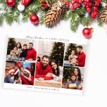 Minimalistisch vijf-fotokerst<br><div class="desc">Verstuur leuke,  chic- en minimalistische kerstkaarten met je minimalistische vijf foto-Kaarten voor vrolijk kerstfeest.</div>