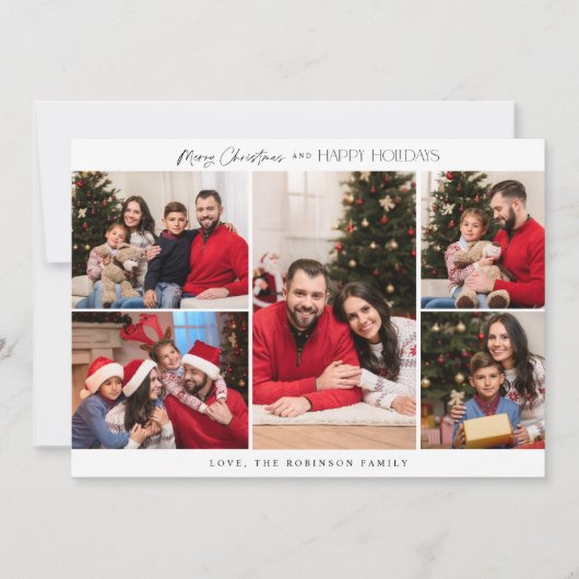 Minimalistisch vijf-fotokerst (Voorkant)