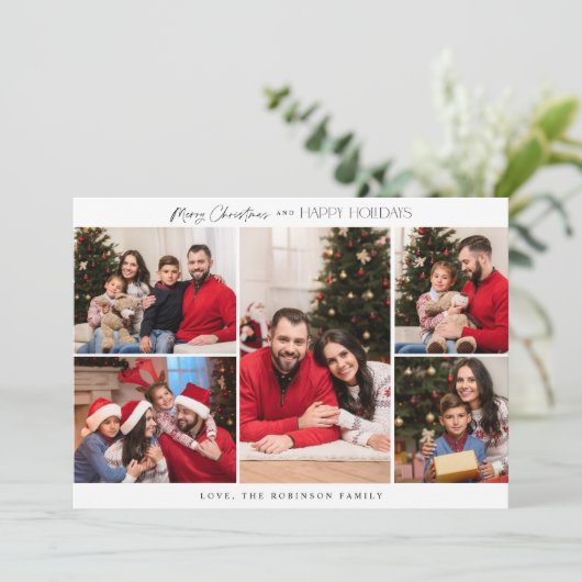 Minimalistisch vijf-fotokerst (Staand voorkant)