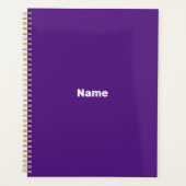 Minimalistisch violet paarse aangepaste jaar tekst planner (Voorkant)