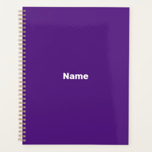Minimalistisch violet paarse aangepaste jaar tekst planner