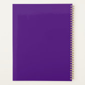 Minimalistisch violet paarse aangepaste jaar tekst planner (Achterkant)