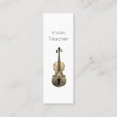 Minimalistisch viool leraar muziekinstrument mini visitekaartje (Voorkant)