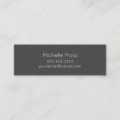 Minimalistisch viool leraar muziekinstrument mini visitekaartje (Achterkant)