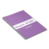 Minimalistisch viool paars en wit notitieboek (Rechterzijde)