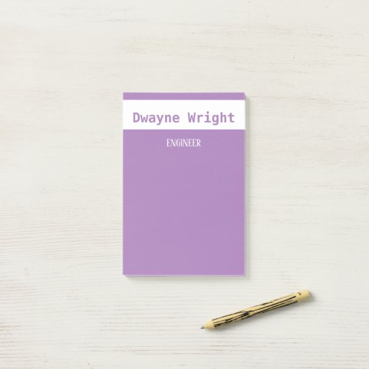 Minimalistisch viool paars en wit post-it® notes (Op bureau)