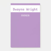 Minimalistisch viool paars en wit post-it® notes (Voorkant)