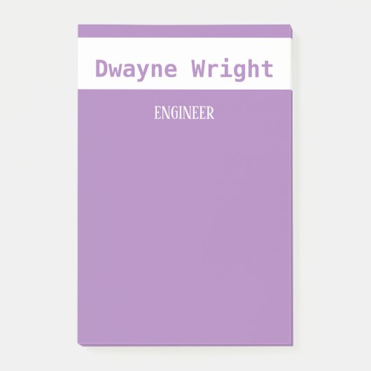 Minimalistisch viool paars en wit post-it® notes (Voorkant)