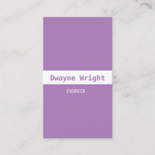 Minimalistisch viool paars en wit visitekaartje